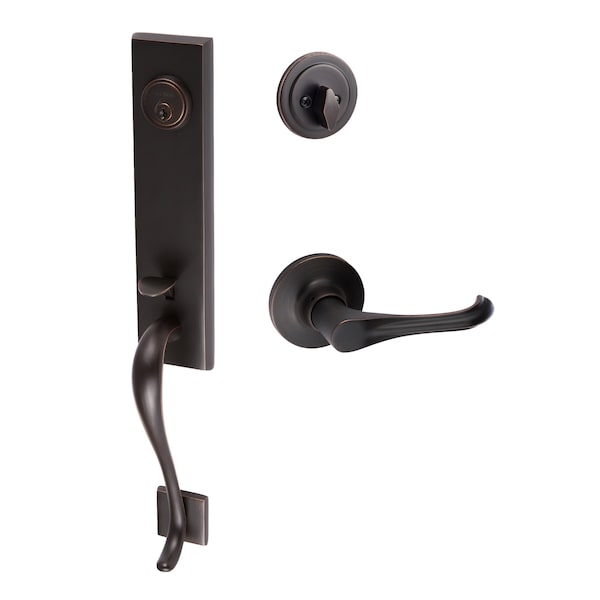 Sure-Loc Hardware Sure-Loc Hardware Solitude Handleset, Helena Handleset Trim, Vintage Bronze SL507-HA 11P - main